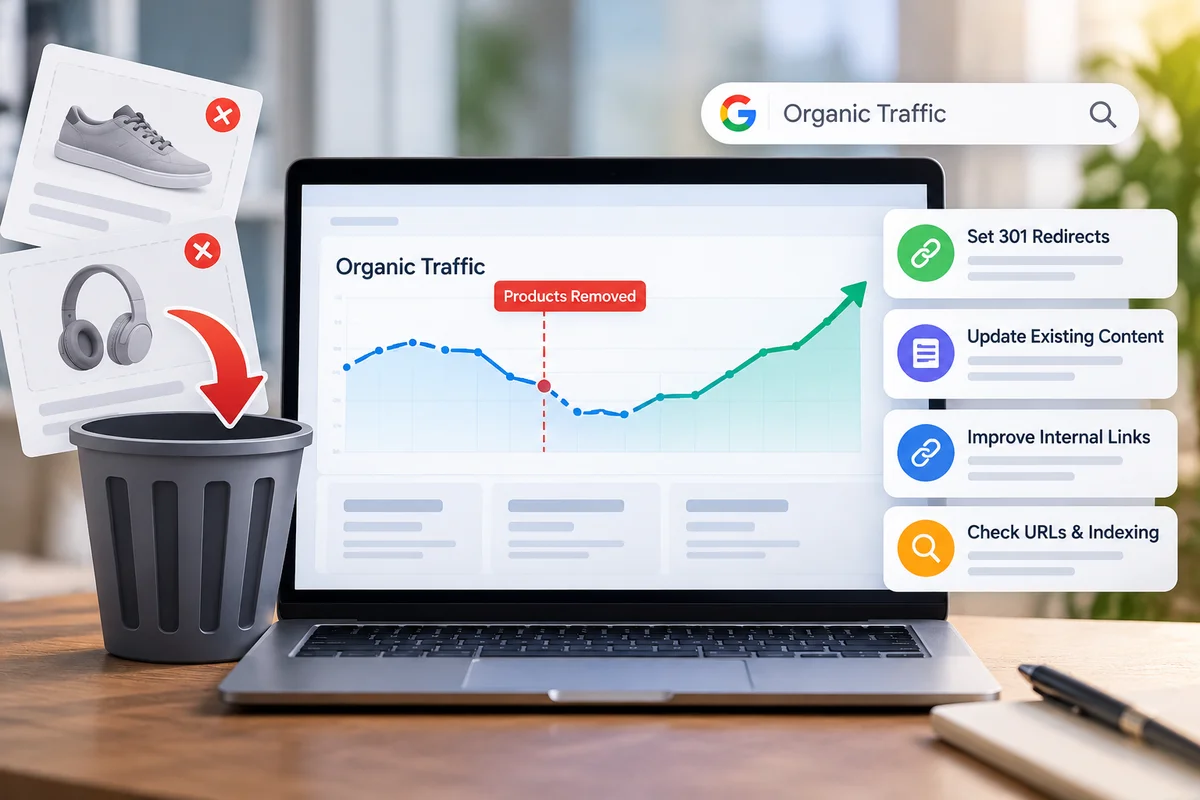Recover Organic Traffic After Removing Products